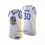 Maillot Golden State Warriors Stephen Curry NO 30 Association Authentique Blanc