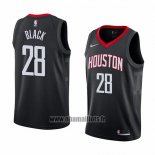 Maillot Houston Rockets Tarik Black No 28 Statement 2018 Noir