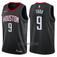 Maillot Houston Rockets Zhou Qi No 9 Statement 2017-18 Noir