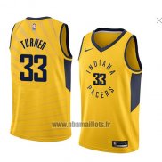 Maillot Indiana Pacers Myles Turner No 33 Statement 2018 Jaune