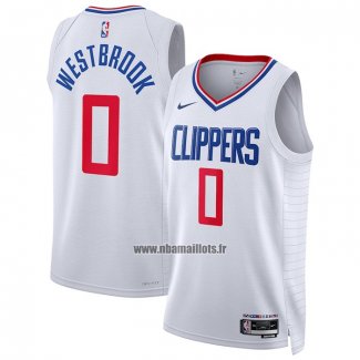 Maillot Los Angeles Clippers Russell Westbrook NO 0 Association 2022-23 Blanc