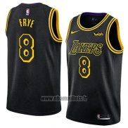 Maillot Los Angeles Lakers Channing Frye No 8 Ville 2018 Noir