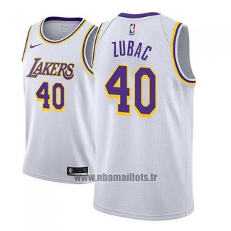 Maillot Los Angeles Lakers Ivica Zubac No 40 Association 2018-19 Blanc