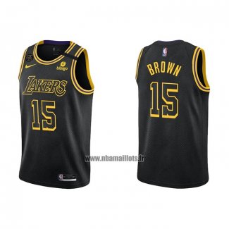 Maillot Los Angeles Lakers Jabari Brown NO 15 Mamba 2021-22 Noir