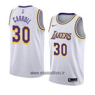 Maillot Los Angeles Lakers Jeffrey Carroll No 30 Association 2018 Blanc