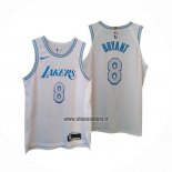 Maillot Los Angeles Lakers Kobe Bryant NO 8 Ville Authentique 2020-21 Blanc