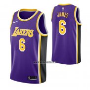 Maillot Los Angeles Lakers LeBron James NO 6 Statement 2021-22 Volet