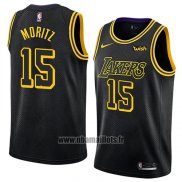 Maillot Los Angeles Lakers Moritz Wagner No 15 Ville 2017-18 Noir