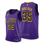 Maillot Los Angeles Lakers Reggie Bullock No 35 Ville Volet