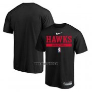 Maillot Manche Courte Atlanta Hawks Practice Performance 2022-23 Noir