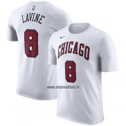 Maillot Manche Courte Chicago Bulls Zach Lavine Ville 2022-23 Blanc