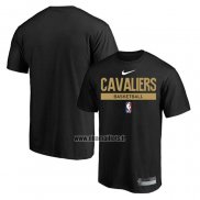 Maillot Manche Courte Cleveland Cavaliers Practice Performance 2022-23 Noir