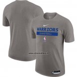 Maillot Manche Courte Golden State Warriors Practice Performance 2022-23 Gris