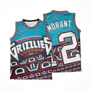 Maillot Memphis Grizzlies Ja Morant NO 12 Mitchell & Ness Big Face Vert