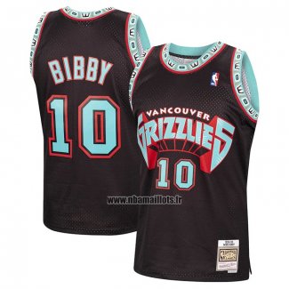 Maillot Memphis Grizzlies Mike Bibby NO 10 Mitchell & Ness 1998-99 Noir