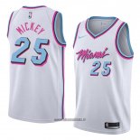 Maillot Miami Heat Jordan Mickey No 25 Ville 2018 Blanc