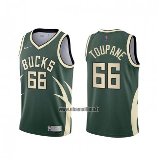 Maillot Milwaukee Bucks Axel Toupane No 66 Earned 2020-21 Vert