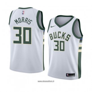 Maillot Milwaukee Bucks Jaylen Morris No 30 Association 2018 Blanc