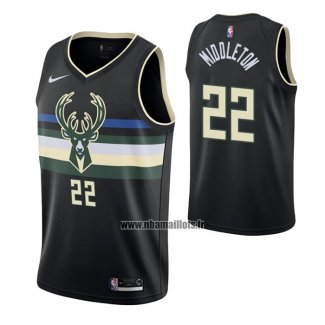 Maillot Milwaukee Bucks Khris Middleton NO 22 Statement 2020 Noir