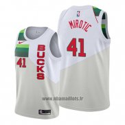 Maillot Milwaukee Bucks Nikola Mirotic No 41 Earned Blanc