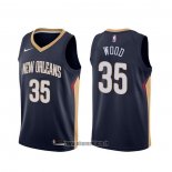 Maillot New Orleans Pelicans Christian Wood NO 35 Icon Bleu