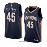 Maillot New Orleans Pelicans Dairis Bertans No 45 Icon 2018 Bleu