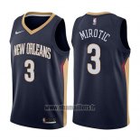 Maillot New Orleans Pelicans Nikola Mirotic No 3 Icon 2017-18 Bleu