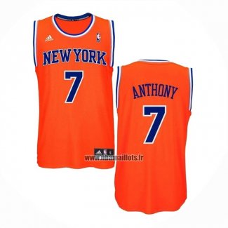 Maillot New York Knicks Carmelo Anthony NO 7 Orange