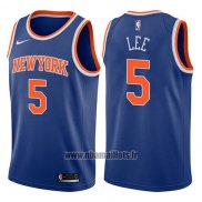 Maillot New York Knicks Courtney Lee No 5 Icon 2017-18 Bleu