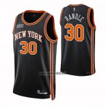 Maillot New York Knicks Julius Randl NO 30 Ville 2021-22 Noir