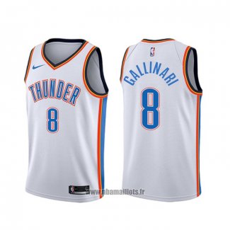 Maillot Oklahoma City Thunder Danilo Gallinari NO 8 Association Blanc