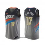 Maillot Oklahoma City Thunder Dennis Schroder NO 17 Ville Gris