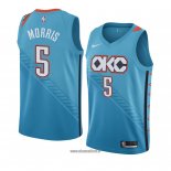 Maillot Oklahoma City Thunder Markieff Morris No 5 Ville 2018-19 Bleu