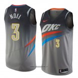 Maillot Oklahoma City Thunder Nerlens Noel No 3 Ville 2018 Gris