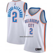 Maillot Oklahoma City Thunder Shai Gilgeous-Alexander NO 2 Association Blanc