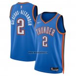 Maillot Oklahoma City Thunder Shai Gilgeous-Alexander NO 2 Icon Bleu