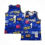 Maillot Orlando Magic Penny Hardaway NO 1 Slap Sticker Mitchell & Ness 1994-95 Bleu