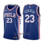 Maillot Philadelphia 76ers Ersan Ilyasova No 23 Icon 2017-18 Bleu