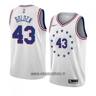 Maillot Philadelphia 76ers Jonah Bolden No 43 Earned 2018-19 Gris