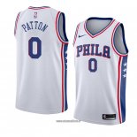 Maillot Philadelphia 76ers Justin Patton No 0 Association 2018 Blanc