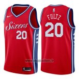 Maillot Philadelphia 76ers Markelle Fultz No 20 2017-18 Rouge