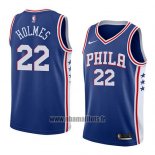 Maillot Philadelphia 76ers Richaun Holmes No 22 Icon 2018 Bleu