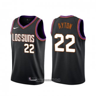 Maillot Phoenix Suns Deandre Ayton NO 22 Ville 2019-20 Noir