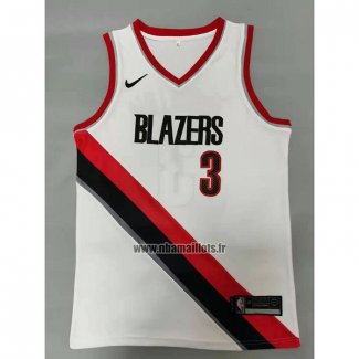 Maillot Portland Trail Blazers C.j. Mccollum No 3 Ville 2019-20 Cream