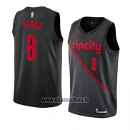 Maillot Portland Trail Blazers Jaylen Hoard No 6 Ville 2019 Noir