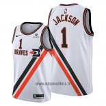 Maillot Portland Trail Blazers Reggie Jackson No 1 Ville 2019-20 Blanc