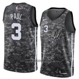 Maillot San Antonio Spurs Brandon Paul No 3 Ville 2018 Gris