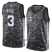 Maillot San Antonio Spurs Brandon Paul No 3 Ville 2018 Gris