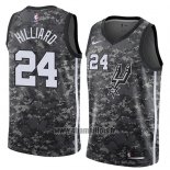 Maillot San Antonio Spurs Darrun Hilliard No 24 Ville 2018 Gris