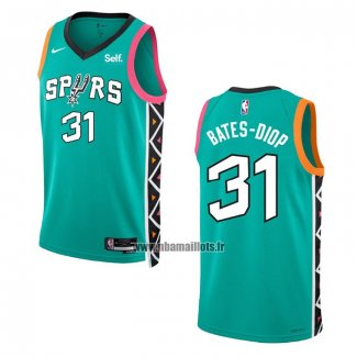 Maillot San Antonio Spurs Keita Bates-Diop NO 31 Ville 2022-23 Vert